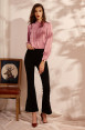 Turtleneck Charmeuse Long Sleeve Blouses