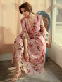 V Neck Elastic Waist Chiffon Dress